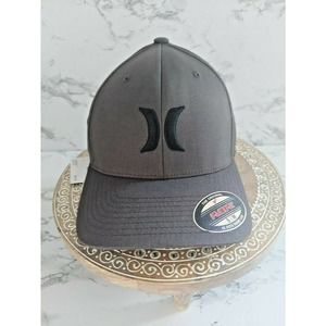 Hurley Men's One and Only Black Pigment Flex Fit Stretch Fitted Hat Cap S/M
